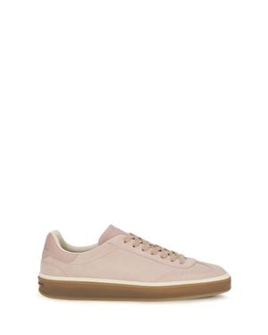 Loro Piana Suede Tennis Walk Trainers Summer - Pink