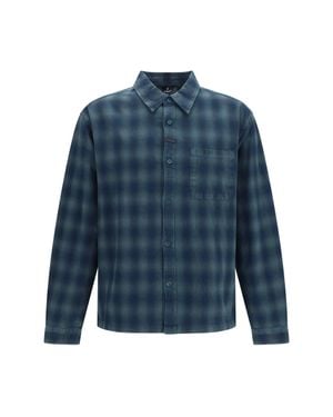 Represent Checked Flannel Shirt Dark - Blue
