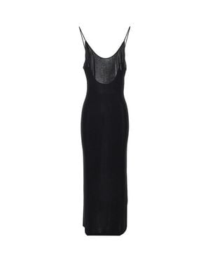 Saint Laurent Stretch Viscose Long Dress - Black