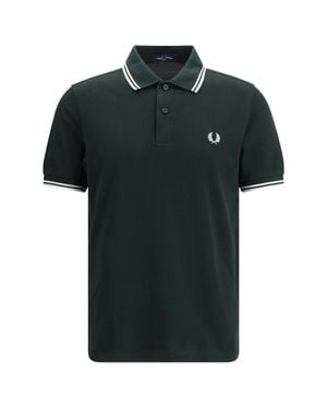 Fred Perry M3600 Cotton Piqué Polo Nightgreen/Snwht - Black