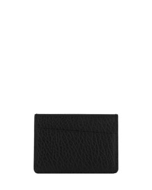 Margiela Leather Card Holder - Black