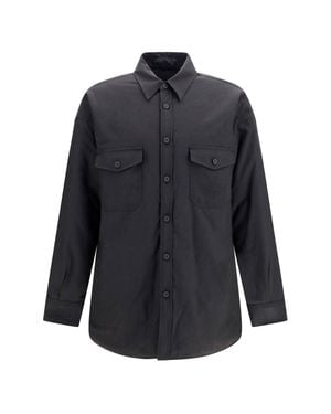MM6 by Maison Margiela Wool-Blend Shirt Anthracite - Blue