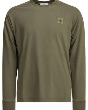 Stone Island Fissato Crew-Neck T-Shirt - Green
