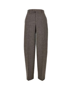 Ami Paris Houndstooth Balloon Cut Pants - Brown
