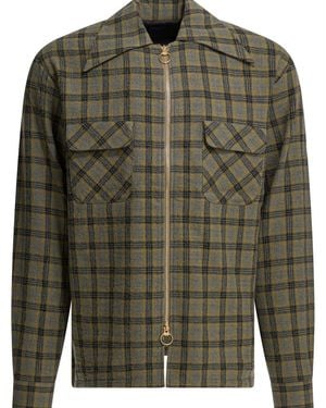 Kapital Plaid Overshirt Jacket - Green