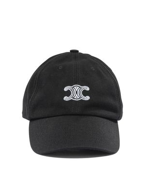 Celine Baseball Cap With Triomphe - Black