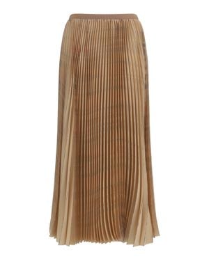 Fabiana Filippi Pleated Midi Skirt - Brown