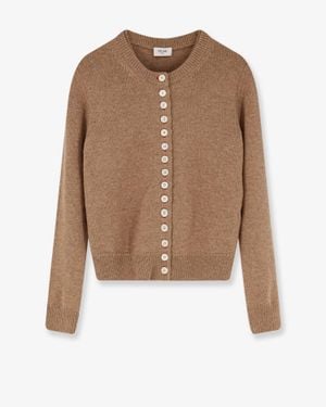 Celine Cashmere Cardigan With Tank Top - Natural
