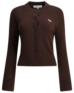 Maison Kitsuné Baby Fox Cardigan - Brown
