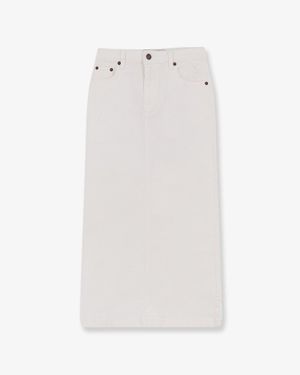 Tonywack Cotton Skirt With Rippings Detail - White