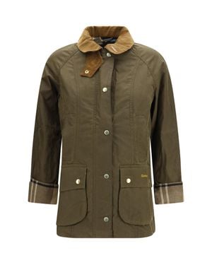 Barbour Beadnell Waxed Jacket Beech/Birchwood - Green