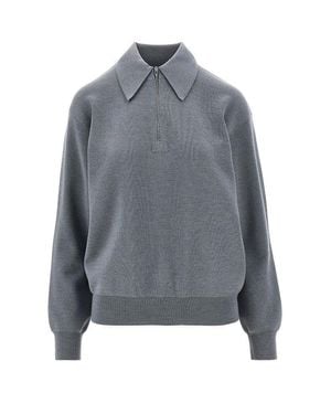 Phoebe Philo Half-Zip Wool Jumper - Grey