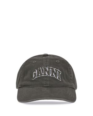 Ganni Logo Baseball Cap - Black