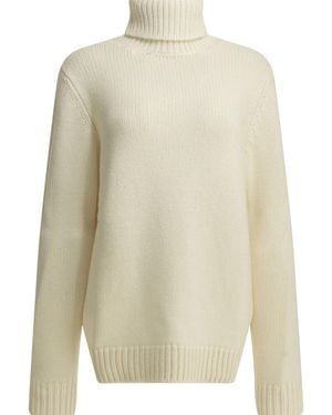 Semler Cashmere Turtleneck Jumper - White