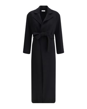 Aftercoat Long Robe Coat - Black