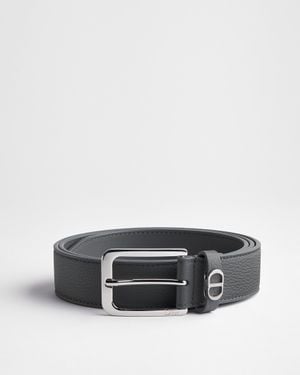 Dior "Cd Icon" Leather Belt - Black