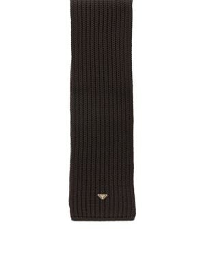 Prada Classic Wool Scarf - Black