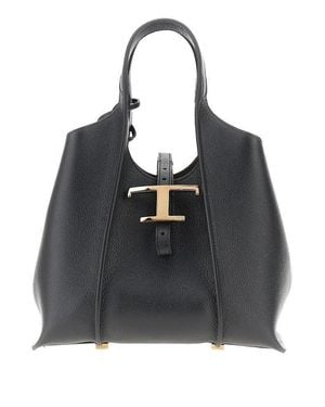 Tod's Mini 'T Timeless' Shopping Bag - Black