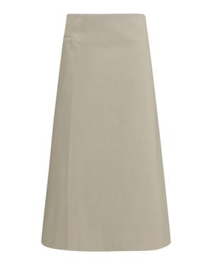 Rier Bonded Cotton Skirt - Natural