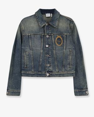 Dior Dior Dior Medallion Denim Jacket - Blue