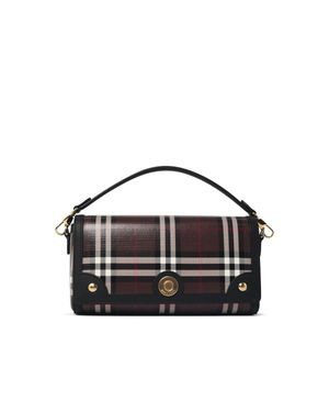 Burberry Note Bag Chocolate Cotton Blend - Blue