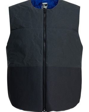 GR10K Cotton Sleeveless Jacket Jackets And Coats - Blue