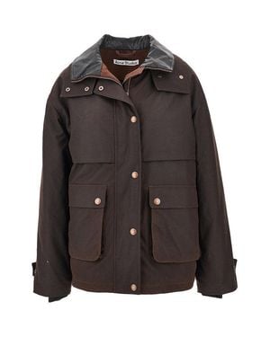 Acne Studios Waxed Canvas Padded Jacket - Black