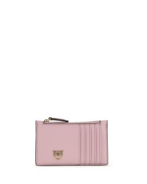 Pinko Leather Card Holder - Pink