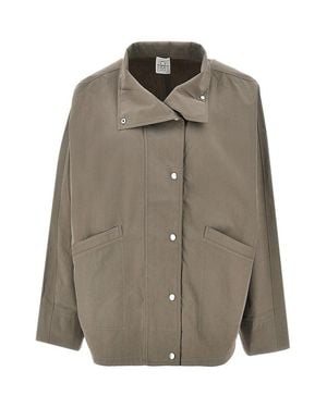 TOTEME Cotton-Blend Summer Parachute Jacket - Grey