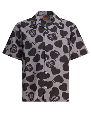 Human Made Heart Vacation Shirts Grey - Black