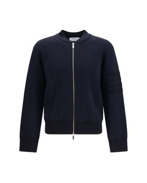 Thom Browne Ottoman Milano Stitch 4-Bar Jacket - Blue