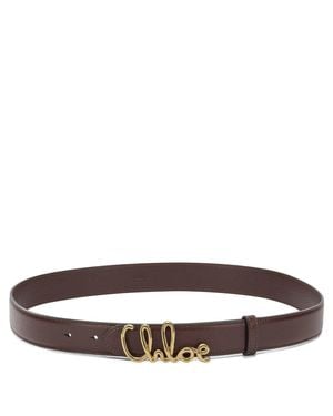 Chloé Iconic" Leather Belt - Brown