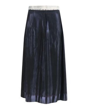 Margiela Foil-Treated Midi Skirt - Blue