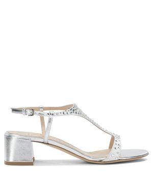 Ninalilou Crystal Embellished Sandals - White