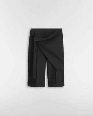 Dior Wool Draped Shorts - Black