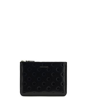 Comme des Garçons Comme Des Garçons Embossed Polka-Dot Wallet - Black