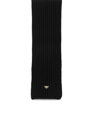Prada Classic Wool Scarf - Black