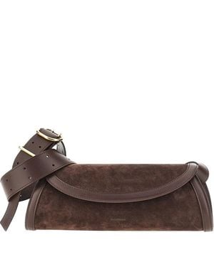 Jil Sander Suede Leather Small Cannolo Bag - Brown