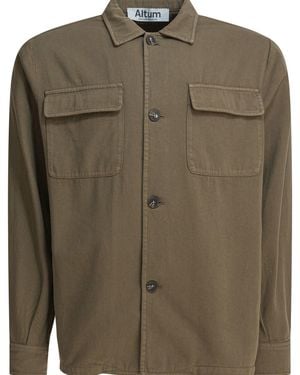 Altum Cotton Overshirt Jacket - Green