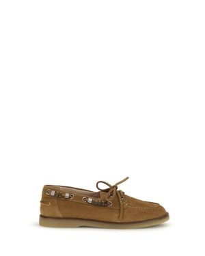 Pinko Loafers Grace Suede - Metallic