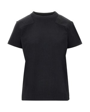 Phoebe Philo Cotton And Lyocell T-Shirt With Patch - Black