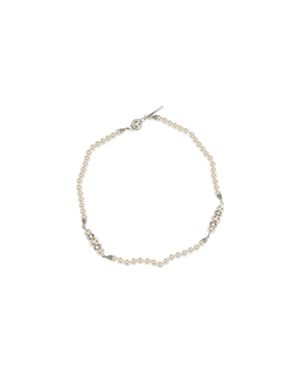 Alessandra Rich Pearl And Crystal Necklace - White