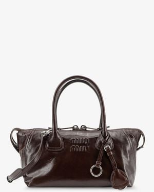 Miu Miu Leather Handbag - Brown