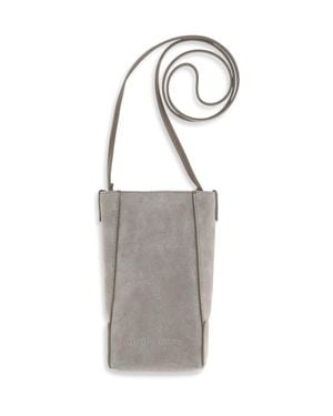 Brunello Cucinelli Bc Duo Suede Cell Phone Case - White