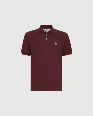 Brunello Cucinelli Cotton Polo Shirt Bordeaux - Red
