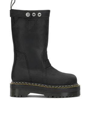 Rick Owens X Dr. Martens Quad Sole Ankle Boots - Black