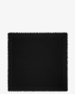 Tory Burch T Monogram Jacquard Traveler Scarf - Black