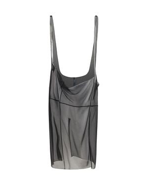 Prada Cigaline Midi Skirt With Suspender Straps - White