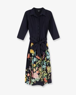 Lavi Chemisier Dress Spritz Cotton - Blue