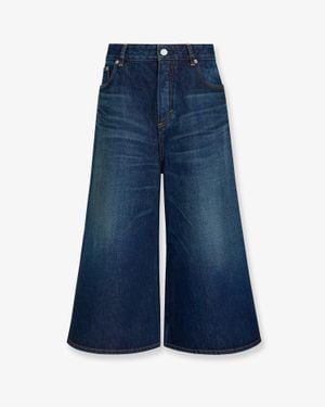 Alaïa Denim Bermuda Shorts - Blue